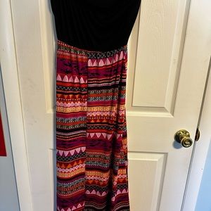 Strapless maxi dress